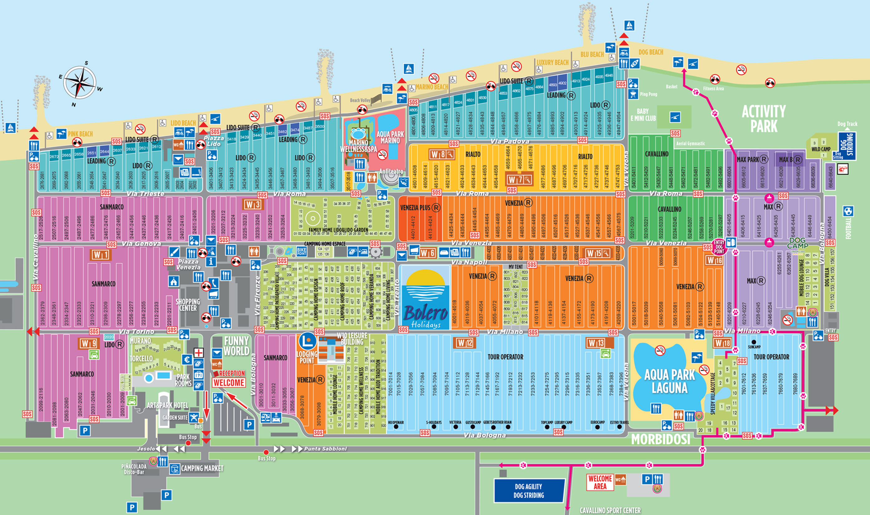 Union Lido Map